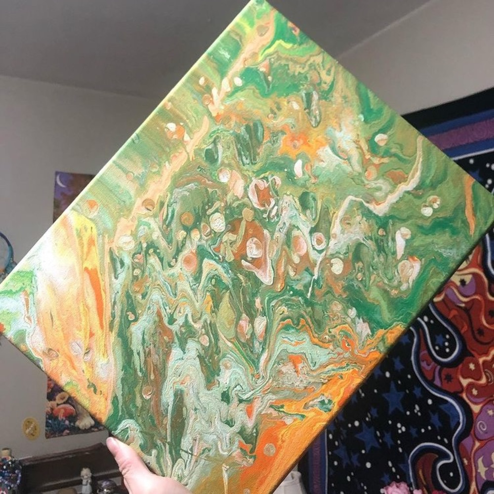 Acrylic pour painting